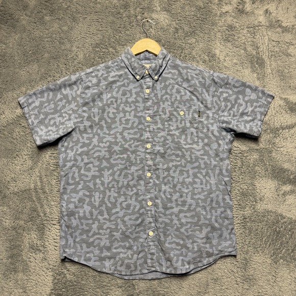 Howler Brothers Other - Howler Brothers Shirt Mens L Blue Camo Short Sleeve Button Down 100% Cotton
